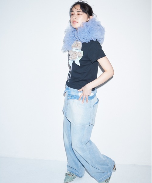 FURFUR（ファーファー） tシャツ 「上國料萌衣コラボ」1999アップリケT