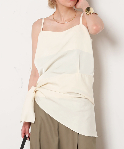 ブラウス シャツ 「SYSTEM/システム」TIE DETAILED SLEEVELESS TOP レディース