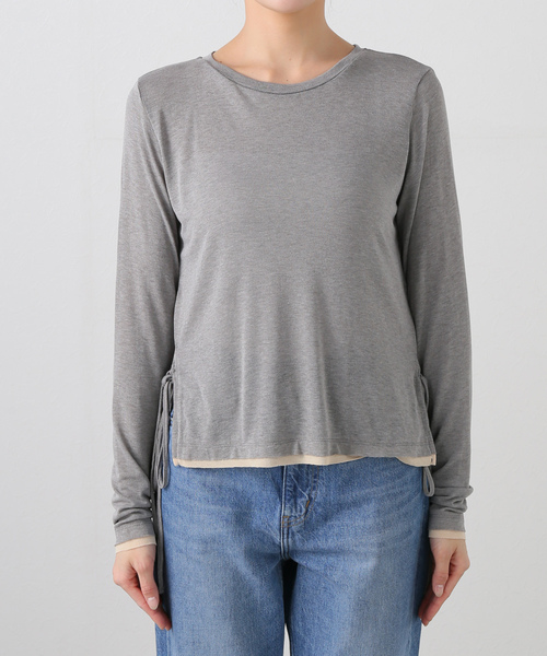 tシャツ 「VERSO/ヴェルソ」 Color Blocked L/S T レディース JOURNAL STANDARD tシャツ 「VERSO/ヴェルソ」 Color Blocked L