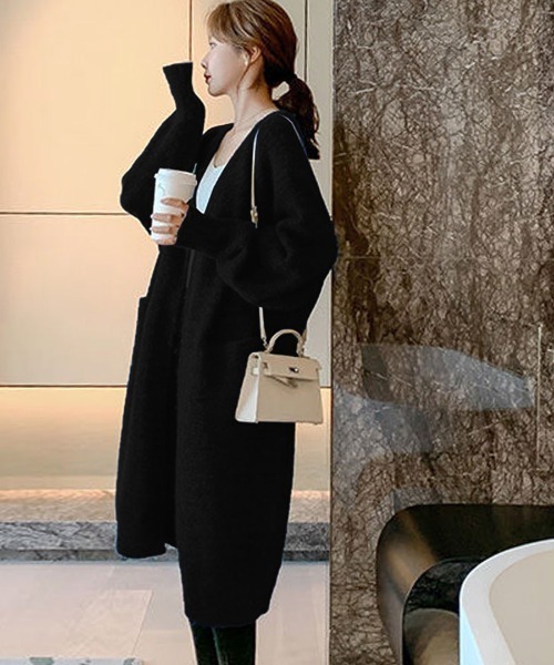 「Riff」 ニットカーディガン M アイボリー レディース_画像5