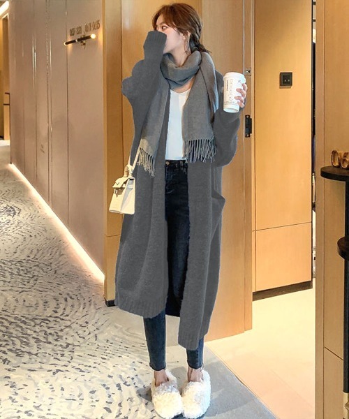 「Riff」 ニットカーディガン M アイボリー レディース_画像8