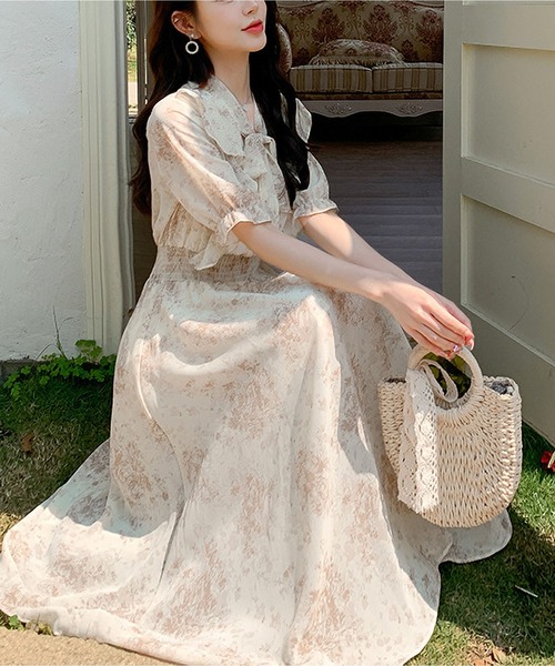 BLANC FICELLE ワンピース シフォン ワンピース : ZOZOTOWN