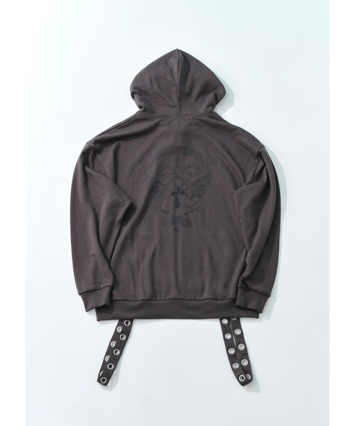 Hauls パーカー 病みかわクロスZIPぱーかー レディース メンズ