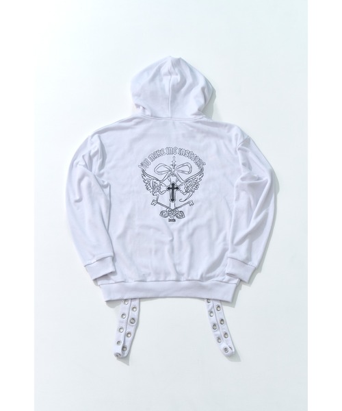 Hauls パーカー 病みかわクロスZIPぱーかー レディース メンズ