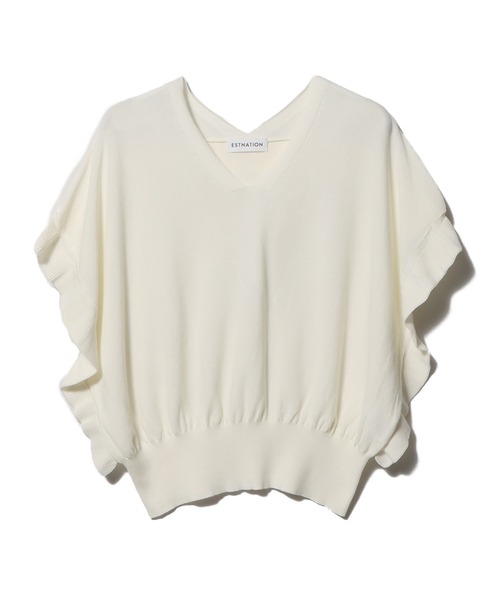 ニット セーター ESTNATION / フリル カラー プルオーバー ニット レディース ESTNATION / フリル カラー プルオーバー ニット｜ESTNATION