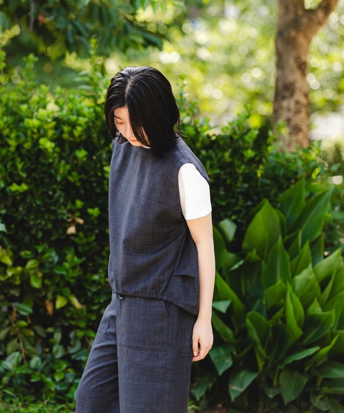 ブラウス シャツ 「UR TECH DRYLUXE」「吸水速乾/UVカット」ハイツイストフレンチスリーブブラウス レディース