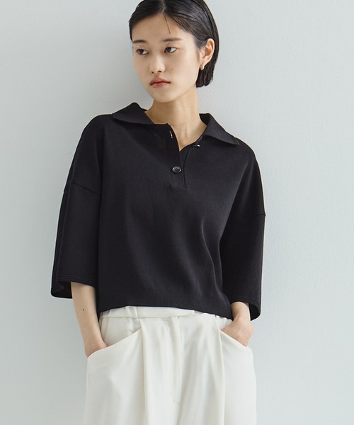 ニット セーター 「WRAPINKNOT/ラッピンノット」「STUDIOUS別注」POLO KNIT TOPS/ニットトップス レディース WRAPINKNOT ニット セーター 「WRAPINKNOT/ラッピンノット