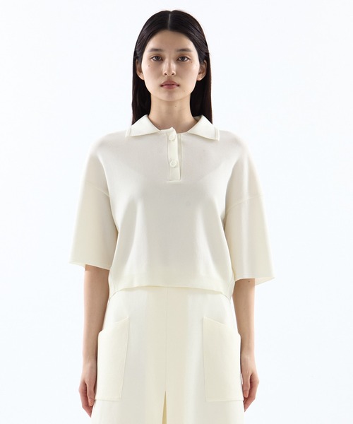 ラッピンノット STUDIOUS別注 POLO KNIT TOPS ニット WRAPINKNOT（ラッピンノット） ニット セーター 「WRAPINKNOT/ラッピン