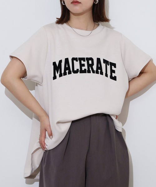 FUNALIVE tシャツ ソフトダンボールニットフロッキー プリントA