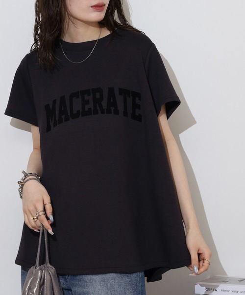 FUNALIVE tシャツ ソフトダンボールニットフロッキー プリントA