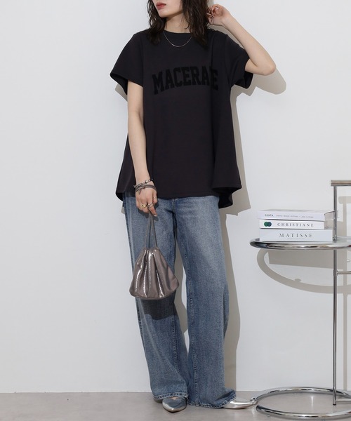 FUNALIVE tシャツ ソフトダンボールニットフロッキー プリントA