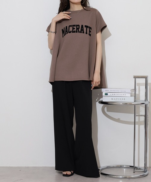FUNALIVE tシャツ ソフトダンボールニットフロッキー プリントA