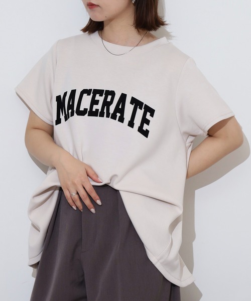 FUNALIVE tシャツ ソフトダンボールニットフロッキー プリントA