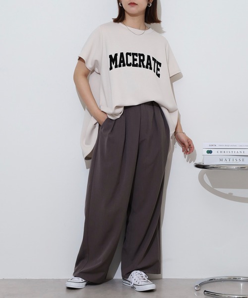 FUNALIVE tシャツ ソフトダンボールニットフロッキー プリントA