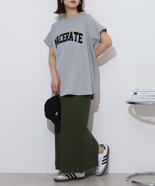 tシャツ チュールフロッキーレイヤードダンボールトップス レディース チュールフロッキーレイヤードダンボールトップス(51873R)