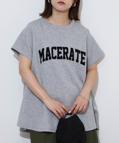 FUNALIVE tシャツ ソフトダンボールニットフロッキー プリントA