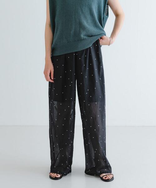 URBAN RESEARCH パンツ new basic オーガンジードットイージーパンツ  