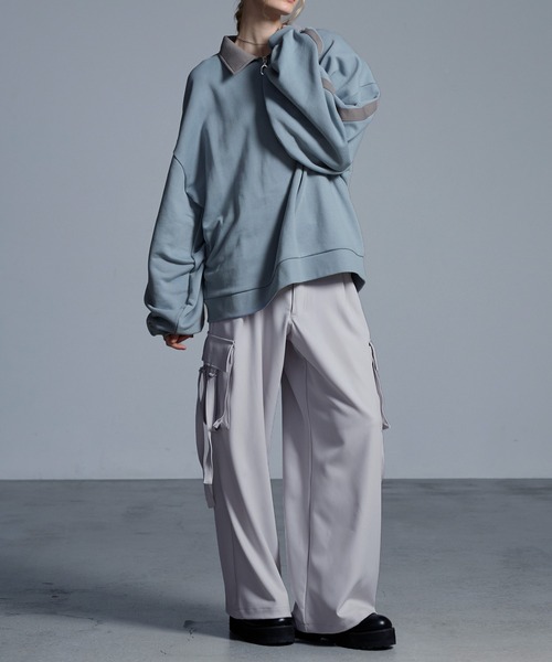 「Loose/ルース」 スウェットカットソー S チャコールグレー メンズ