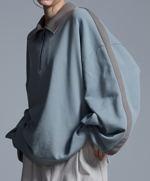 「Loose/ルース」 スウェットカットソー S チャコールグレー メンズ
