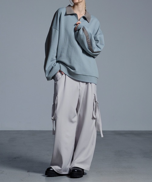 「Loose/ルース」 スウェットカットソー S チャコールグレー メンズ