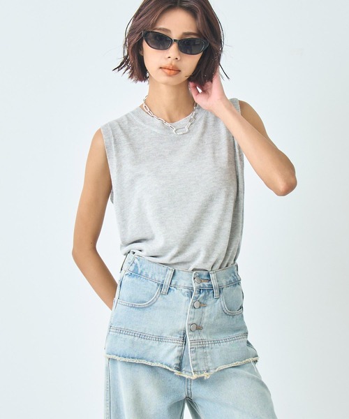 ANAP(アナップ) サマーニット ニット セーター ノースリーブ シアー ANAP(アナップ) サマーニット ニット セーター ノースリーブ シアー