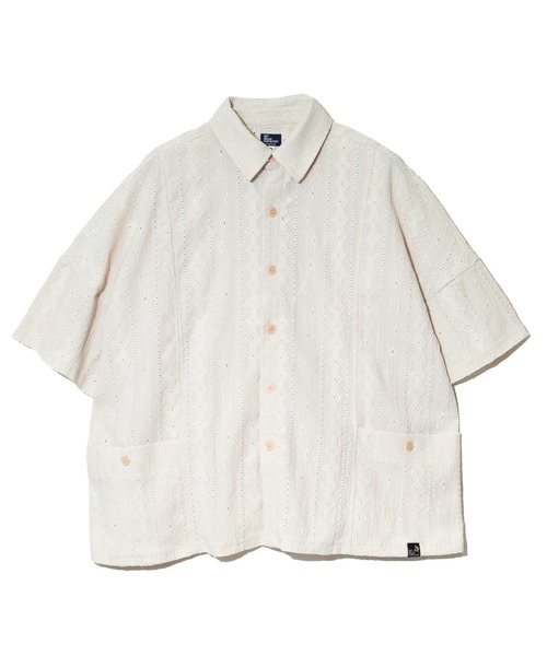 go slow caravan シャツ シャーリングレース BIG半袖シャツ