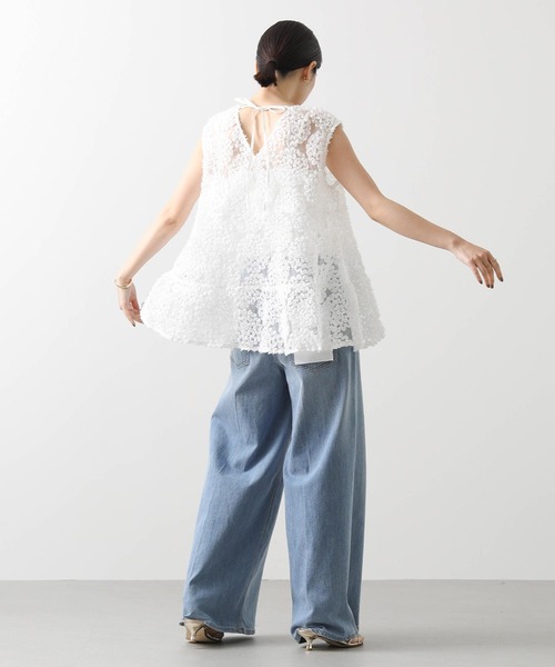 【新品タグ付】グレディブリリアン　HN袖フリル前後2WAYブラウス Gready Brilliant ブラウス シャツ 花フリル前後2WAY