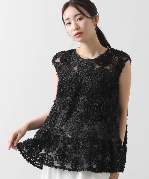 【新品タグ付】グレディブリリアン　HN袖フリル前後2WAYブラウス Gready Brilliant ブラウス シャツ 花フリル前後2WAY