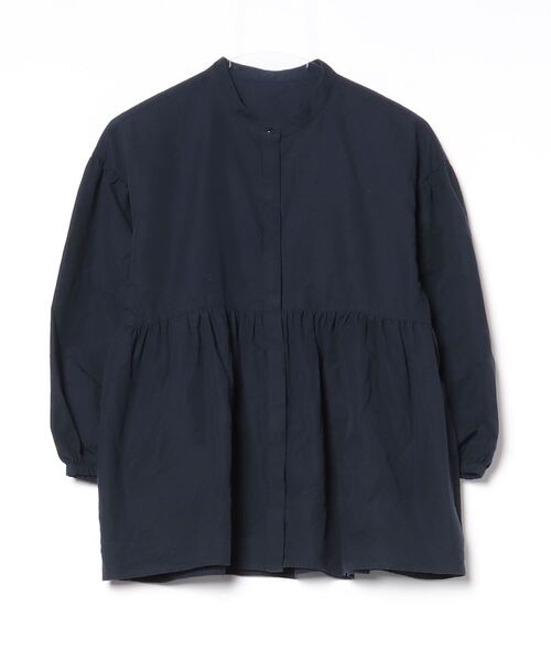 「green label relaxing」 7分袖ブラウス - ネイビー レディース