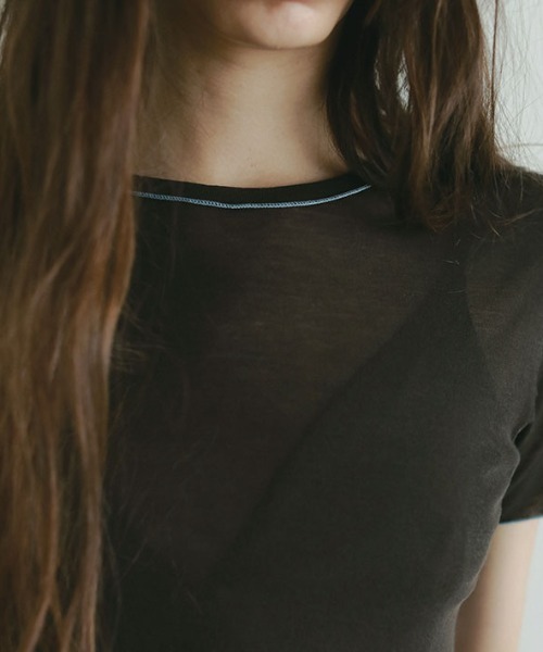 ETRE TOKYO tシャツ カラーメローシアーTee レディース