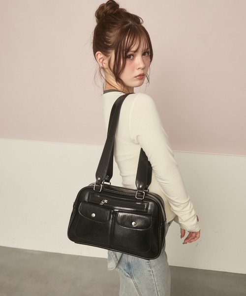 TITTY＆CO.（ティティーアンドコー） ボストンバッグ アウトポケット