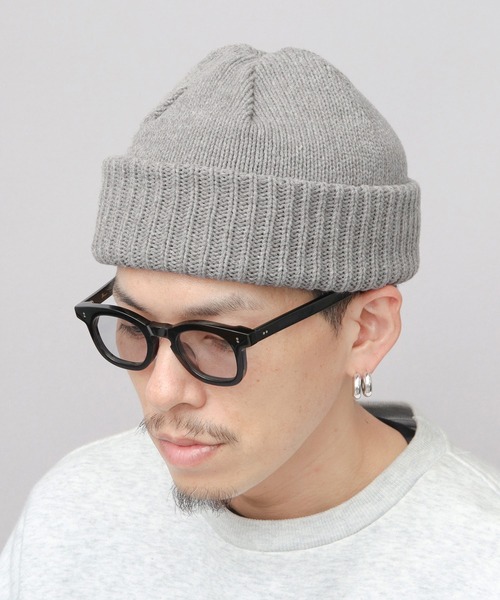Basiquenti ニット帽 ニットキャップ 2WAY シングルワッチ ワイド