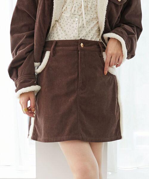 MAJESTIC LEGON（マジェスティックレゴン） スカート ボアトリム