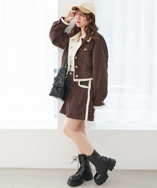 MAJESTIC LEGON（マジェスティックレゴン） スカート ボアトリム