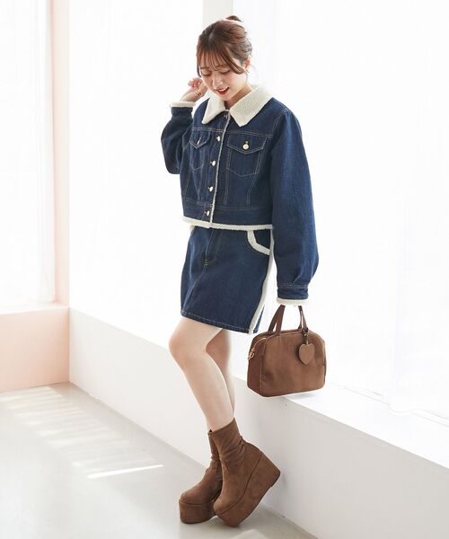 MAJESTIC LEGON（マジェスティックレゴン） スカート ボアトリム