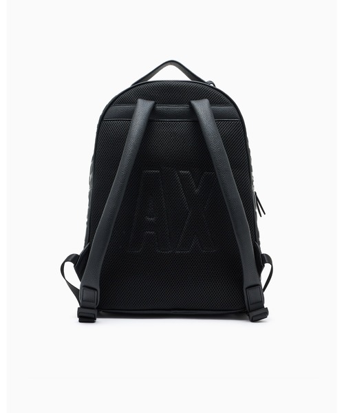 デイバック リュック 「A|X アルマーニ エクスチェンジ」「オンライン限定」オールオーバーエンボスロゴ バックパック（グレイン) レディースの画像