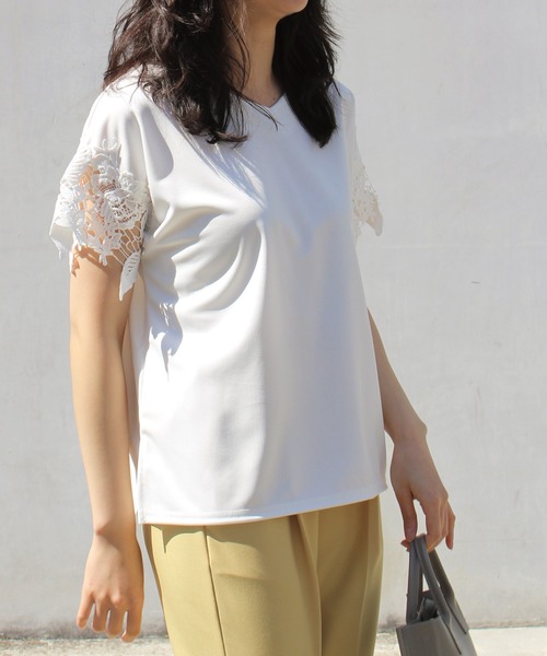 「LAVEANGE」 半袖Tシャツ LL ブラック レディース_画像2