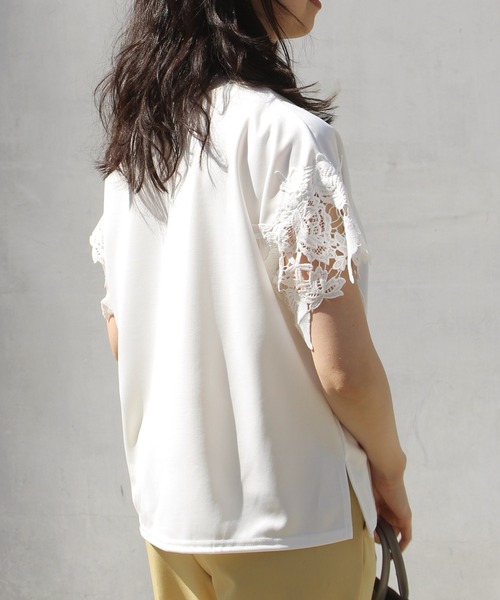 「LAVEANGE」 半袖Tシャツ LL ブラック レディース_画像5