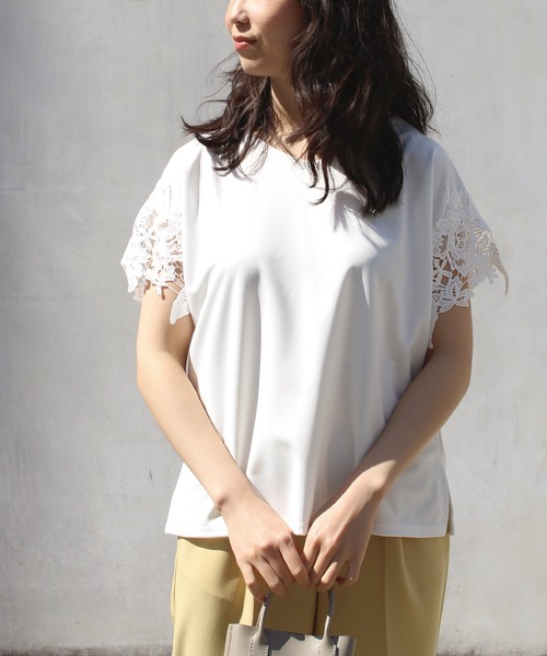 「LAVEANGE」 半袖Tシャツ LL ブラック レディース_画像8