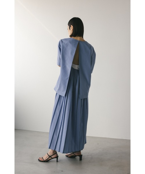 LE'RURE 半袖ワンピース MEDIUM ブルー STYLEMIXER（スタイルミキサー） 半袖ワンピース MEDIUM ブルー