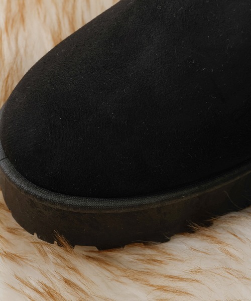 シューズ チロリアン厚底ムートン風シューズ (M) レディース