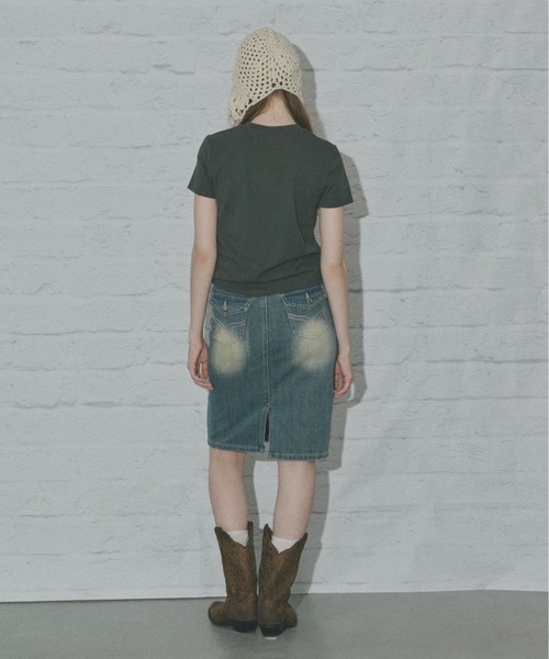 「SHAGGIE」 半袖Tシャツ FREE レッド レディース_画像8