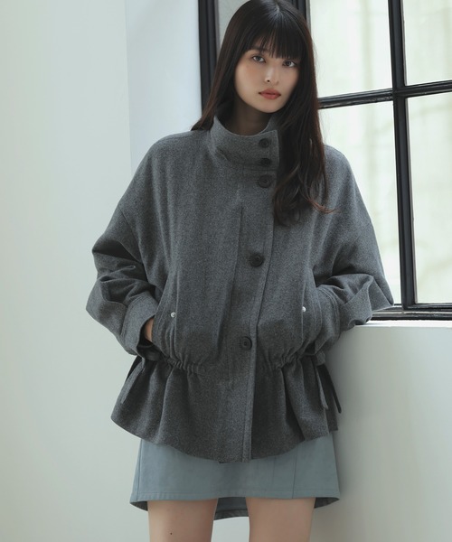 VIS（ビス） ブルゾン アウター ドロストペプラムブルゾン レディース