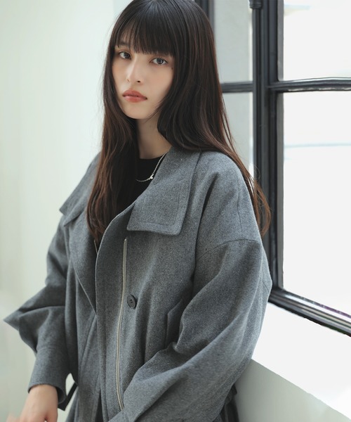 VIS（ビス） ブルゾン アウター ドロストペプラムブルゾン レディース