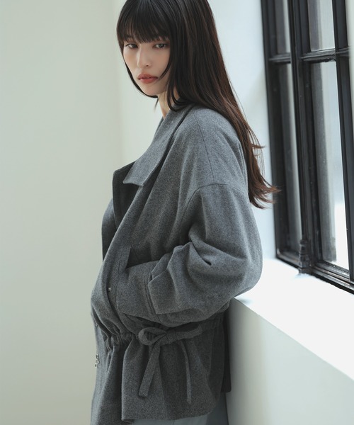 VIS（ビス） ブルゾン アウター ドロストペプラムブルゾン レディース