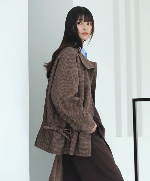 VIS（ビス） ブルゾン アウター ドロストペプラムブルゾン レディース