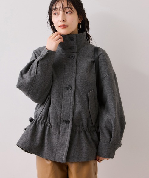 VIS（ビス） ブルゾン アウター ドロストペプラムブルゾン レディース