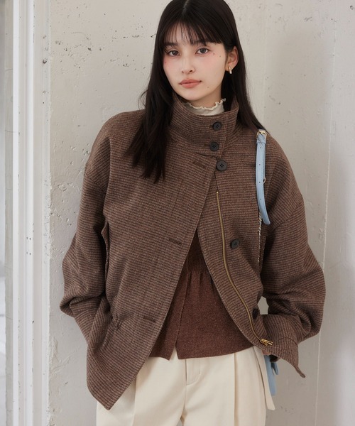 VIS（ビス） ブルゾン アウター ドロストペプラムブルゾン レディース