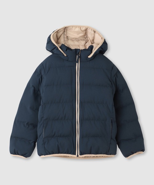 ブルゾン　160 NAVY ブルゾン アウター 「洗える 温活」NAVY のびるモン 撥水中綿