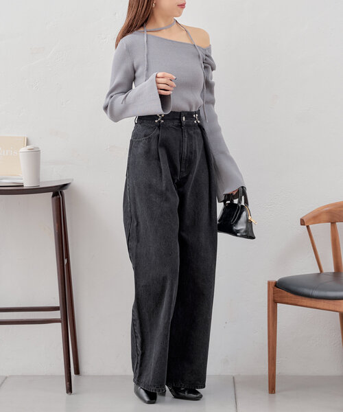 「Chico」 長袖ニット FREE アイボリー レディース_画像6